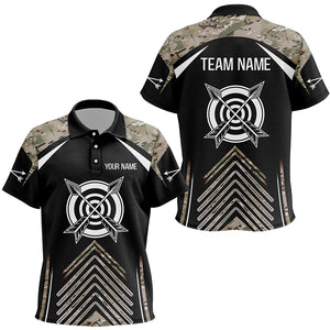 Personalized Camouflage 3D Target Archery Polo Shirts For Kids, Custom Arrows Archery Team Shirts  VHM0762