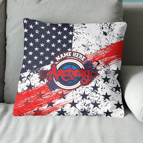 Personalized American Flag Target Archery Pillow Gift For Archery Lovers VHM0934