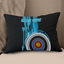 Load image into Gallery viewer, Personalized 3D Blue Arrow And Target Archery Throw Pillow Archery Gifts VHM0936