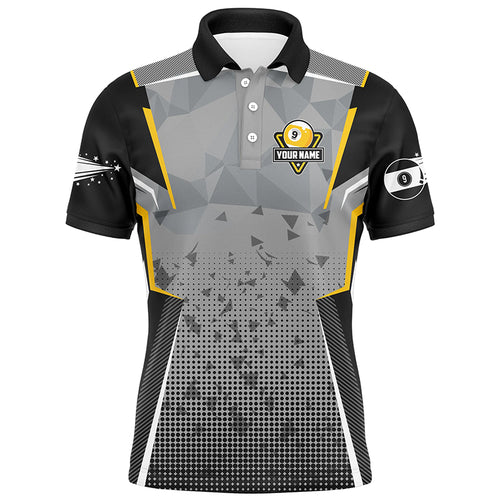 Personalized 9 Ball Pool Billiard Polo Shirts For Men, Custom Billiard 9 Ball Pool Team Shirts VHM0769