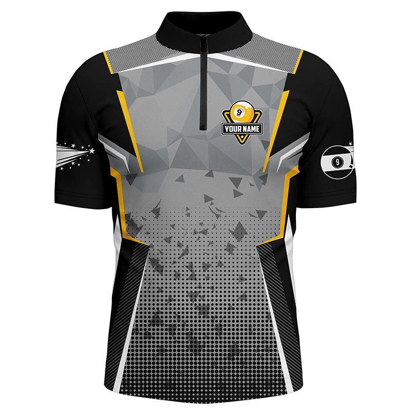 Personalized Billiard 9 Ball Pool Quarter-Zip Shirts For Men, Custom 9 Ball Pool Team Shirts VHM0769