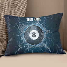 Load image into Gallery viewer, Personalized Water 8 Ball Billiard Pillow Custom Pillow Billiards Gifts VHM0891