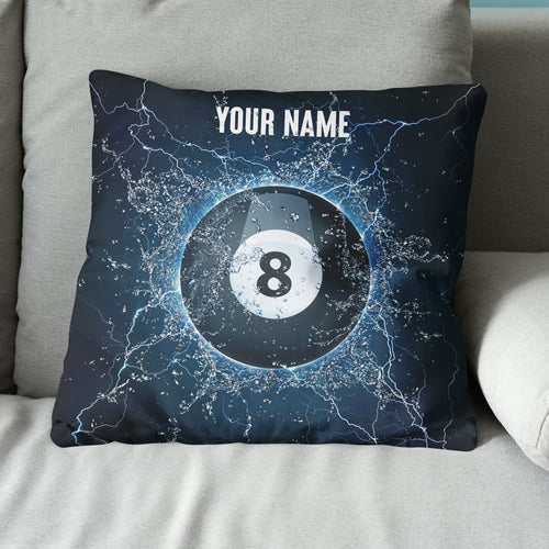 Personalized Water 8 Ball Billiard Pillow Custom Pillow Billiards Gifts VHM0891