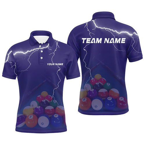 Personalized Thunder Purple Billiards Shirts For Men Billiards Team Shirts Custom Billiard Jerseys VHM1199