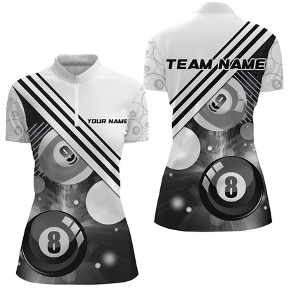 Personalized 8 Ball 9 Ball Pattern Billiards Shirts For Women Billiard Jerseys Billiards Team Shirts VHM1201
