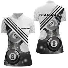 Load image into Gallery viewer, Personalized 8 Ball 9 Ball Pattern Billiards Shirts For Women Billiard Jerseys Billiards Team Shirts VHM1201
