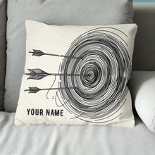 Load image into Gallery viewer, Personalized Continuous Line Target Archery Pillow, Archery Gifts Ideas VHM0905