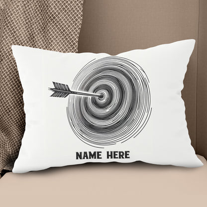 Personalized Continuous Line Target Archery Pillow, Archery Gifts Ideas VHM0930
