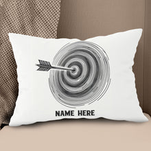 Load image into Gallery viewer, Personalized Continuous Line Target Archery Pillow, Archery Gifts Ideas VHM0930