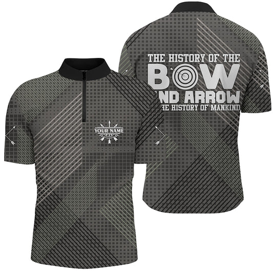 Personalized History Of Bow And Arrow Archery Quarter-Zip Shirts For Men, Arrows Archery Jerseys VHM0765