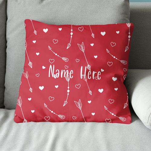 Personalized Arrows Archery With Hearts Throw Pillow Valentine Gifts Ideas VHM0940