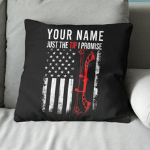 Load image into Gallery viewer, Personalized US Flag Just The Tip I Promise Archery Pillow Archery Gifts VHM0838
