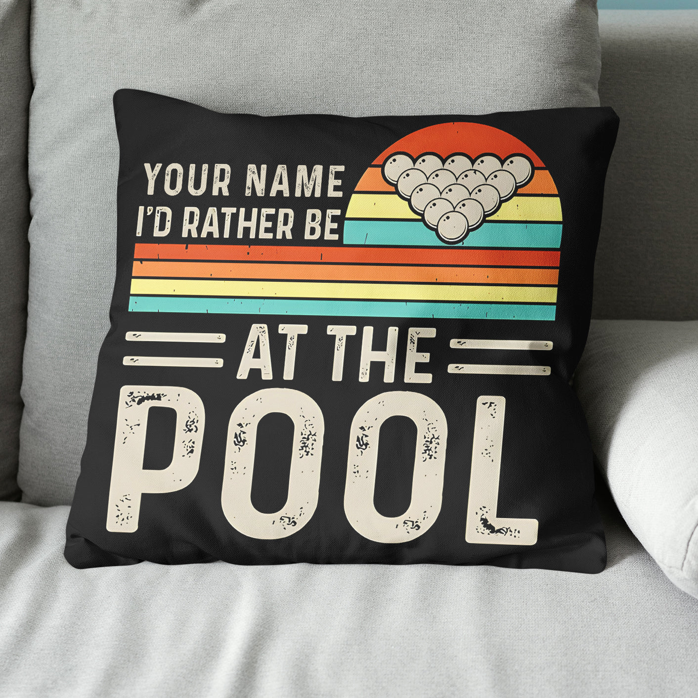 Personalized Funny Billiards Throw Pillow Custom Gifts For Pool Players VHM0880
