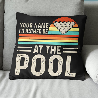 Personalized Funny Billiards Throw Pillow Custom Gifts For Pool Players VHM0880