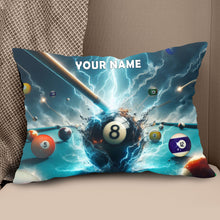 Load image into Gallery viewer, Personalized Thunder Lightning 8 Ball Billiard 3D Pillow Top Pillow Gift VHM0897