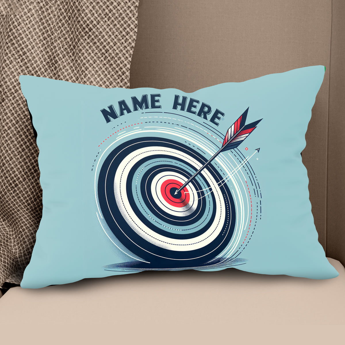 Personalized Blue Funny Target Archery Pillow, Gifts For Archery Lovers VHM0937