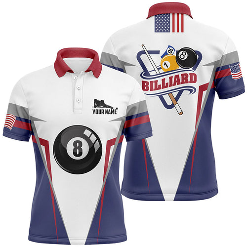 Billiard 8 Ball Pool Player Custom Billiard Polo Shirt For Men, Personalized Billiard Pool Jerseys VHM0025
