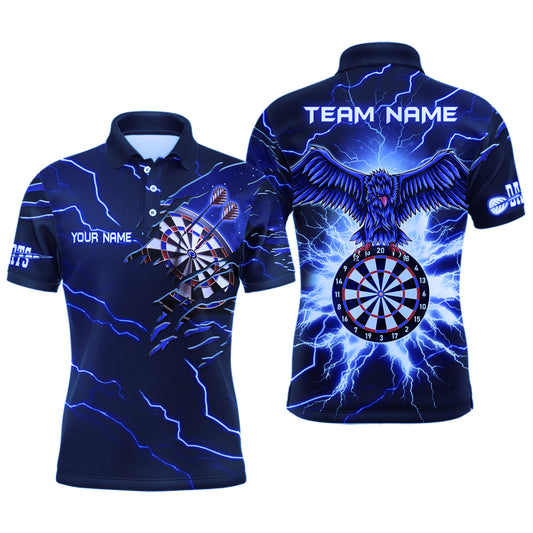 Personalized Thunder Blue Eagle Dart Polo Shirts Custom Dart Shirts For Men Dart Team Shirts VHM1142