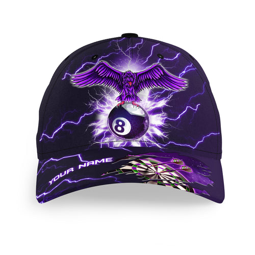Personalized Thunder Purple Eagle Baseball Dart Hats Custom Top Hat Darts For Dart Team Darts Gifts VHM1165