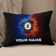 Load image into Gallery viewer, Personalized Water And Fire 8 Ball Billiard Pillow Custom Billiard Gifts VHM0830