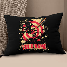 Load image into Gallery viewer, Personalized Red Target Archery Pillows Custom Name Pillow Archery Gifts VHM0837