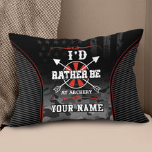 Load image into Gallery viewer, Personalized Camouflage US Flag Archery Pillow Custom Archery Gift Ideas VHM0868