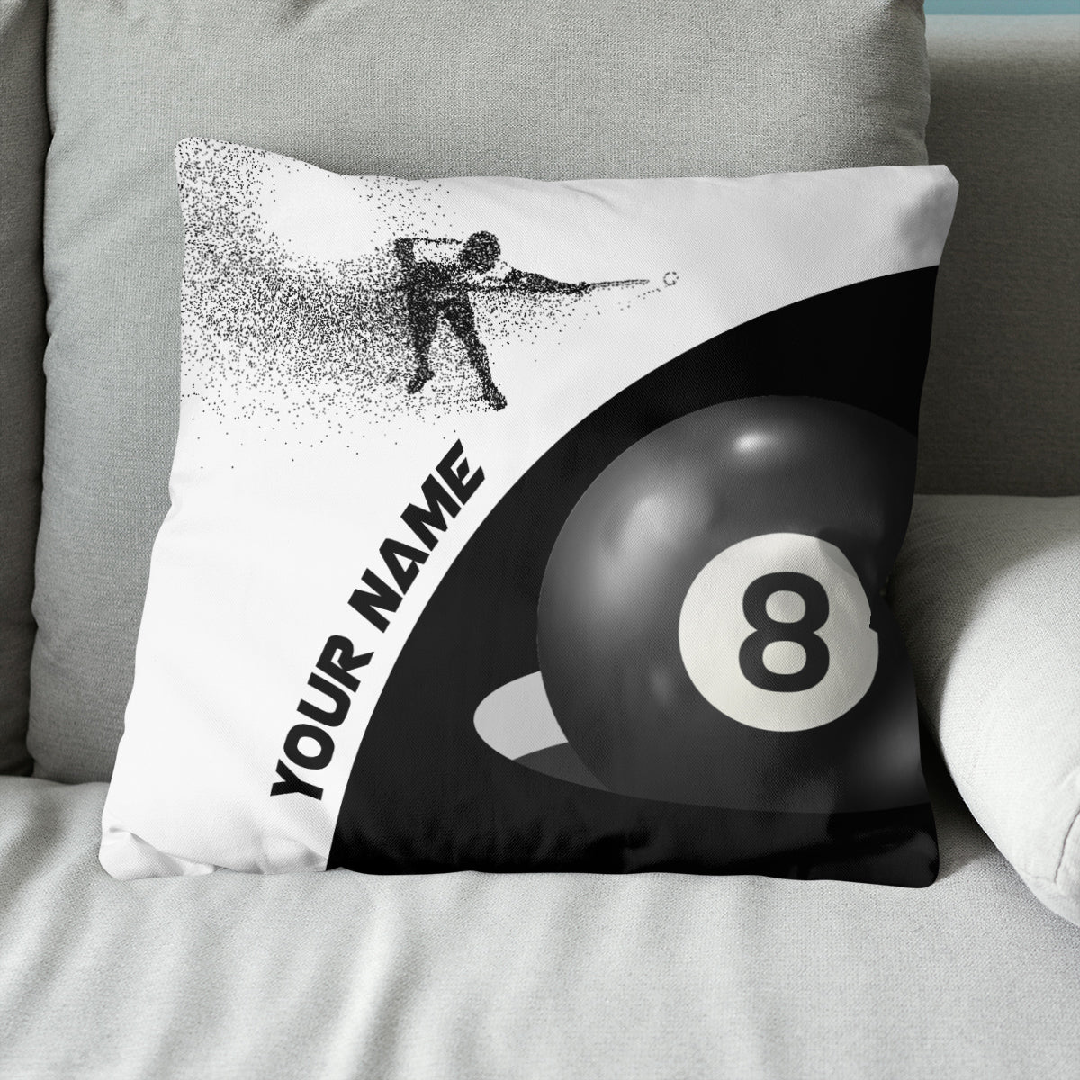 Personalized 8 Ball Billiards Pillow Custom Pillow Gift For Pool Players VHM0862