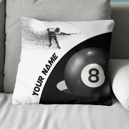 Personalized 8 Ball Billiards Pillow Custom Pillow Gift For Pool Players VHM0862