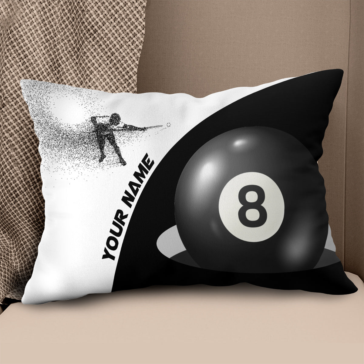 Personalized 8 Ball Billiards Pillow Custom Pillow Gift For Pool Players VHM0862