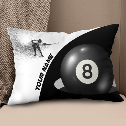 Personalized 8 Ball Billiards Pillow Custom Pillow Gift For Pool Players VHM0862
