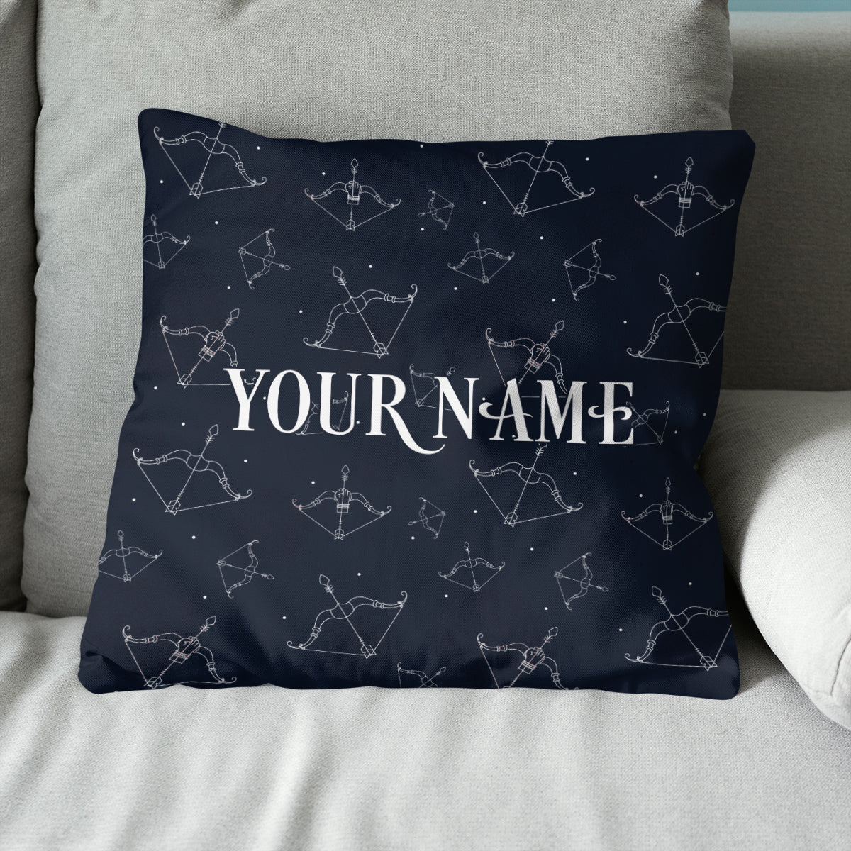 Personalized 3D Black Bow Arrow Archery Pillow Custom Archery Gift Ideas VHM0873