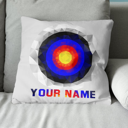 Personalized 3D Target Archery Throw Pillow Custom Pillow Archery Gifts VHM0876