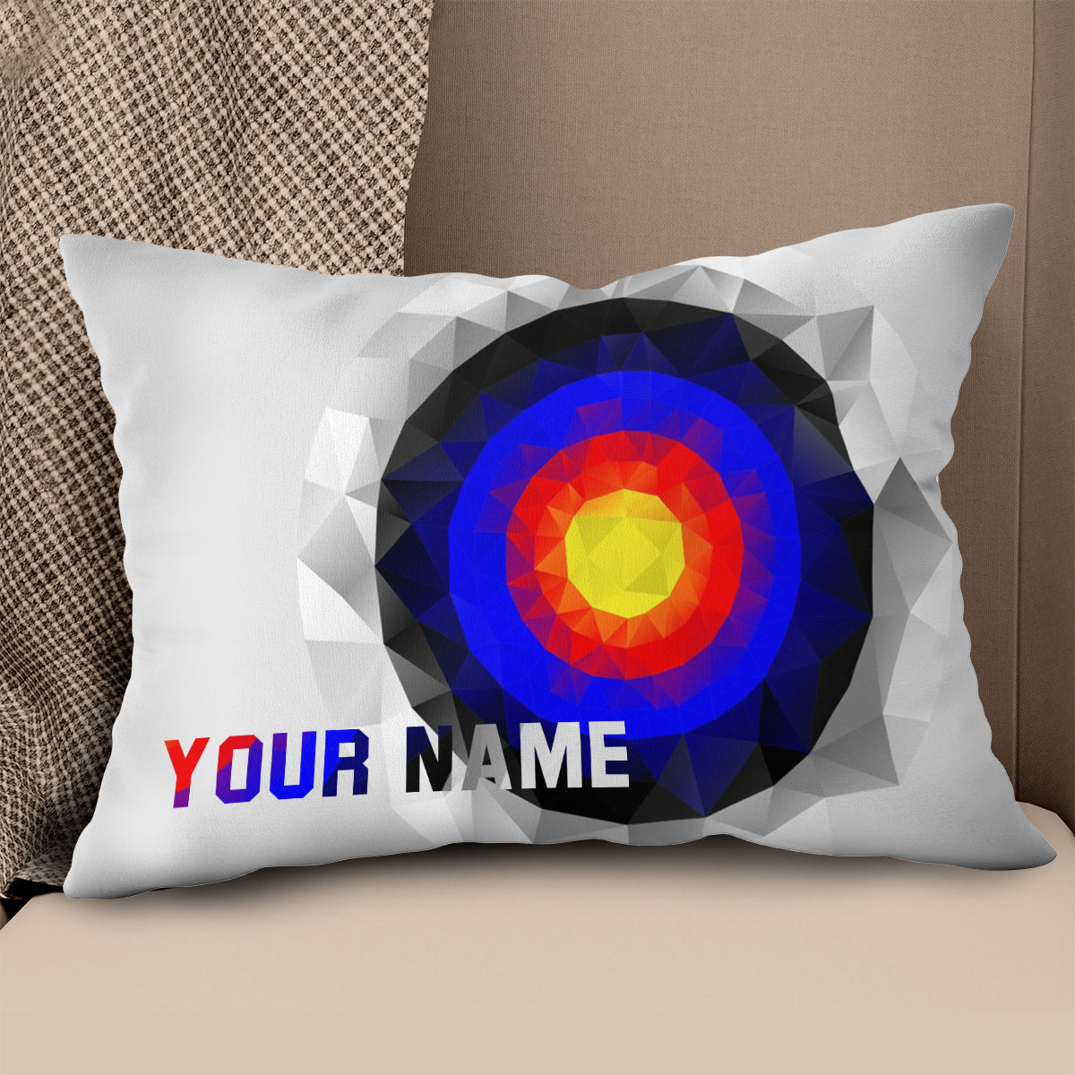Personalized 3D Target Archery Throw Pillow Custom Pillow Archery Gifts VHM0876