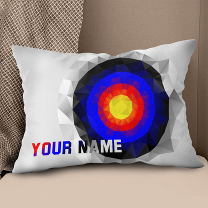 Personalized 3D Target Archery Throw Pillow Custom Pillow Archery Gifts VHM0876