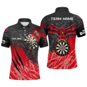 Personalized Multicolor Eagle Dartboard Dart Polo Shirt Custom Dart Jerseys For Men Dart Team Shirts VHM1191