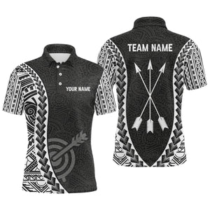 Personalized Tribal Pattern Target Archery Polo Shirts For Men, Custom Arrows Archery Team Shirts VHM0764