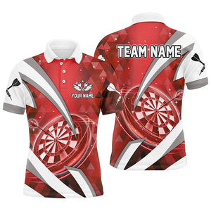 Personalized Red Jerseys Darts Board 3D Men Darts Polo Shirts Custom Team League Darts Shirts TDM1438