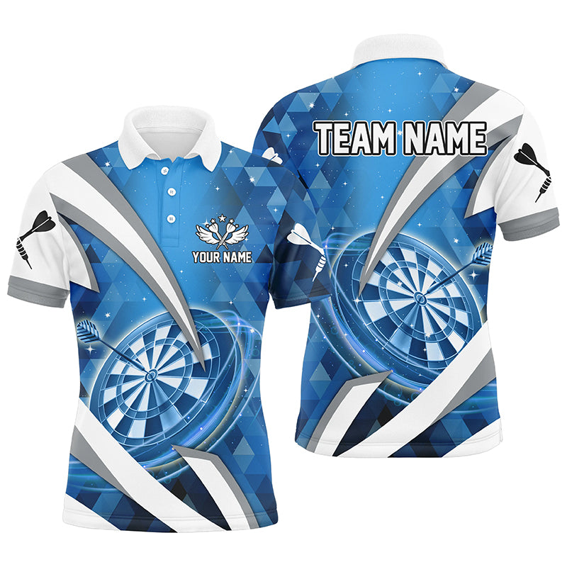 Personalized Blue Jerseys Darts Board 3D Men Darts Polo Shirts Custom Team League Darts Shirts TDM1439