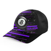 Load image into Gallery viewer, Purple 8 Ball Pool Billiard Jerseys Caps, Custom Name Top Hat Billiards For Pooler TDM0920