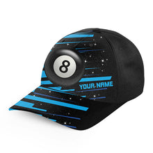 Load image into Gallery viewer, Blue 8 Ball Pool Billiard Jerseys Caps, Custom Name Top Hat Billiards For Pooler TDM0921