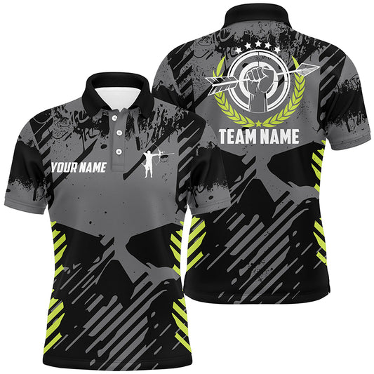 Archery Grey Skull Grunge Style Custom 3D Polo Shirts For Men Best Idea Gifts Shirts For Archers TDM0600