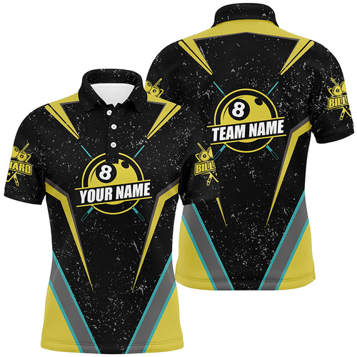 Personalized Billiard Jerseys Grunge Style Men Polo Shirts Custom Pool Team Jerseys For Player TDM0412