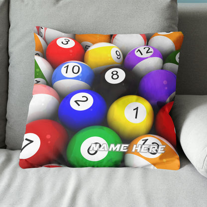 Personalized Billiard Balls Pillow, Best Billiard Pillow Gifts For Pooler TDM0862