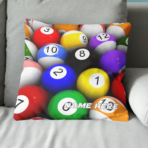 Personalized Billiard Balls Pillow, Best Billiard Pillow Gifts For Pooler TDM0862