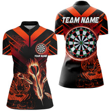 Load image into Gallery viewer, Red Arrow Fire Custom Tiger Darts Shirts For Women, Darts League Shirts Personalized Dart Jerseys TDM2688