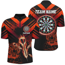 Load image into Gallery viewer, Red Arrow Fire Custom Tiger Darts Shirts For Men, Darts League Shirts Personalized Dart Jerseys TDM2688