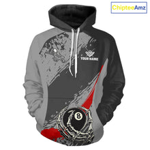 Load image into Gallery viewer, 8 Ball Skeleton Billiard Hoodie For Men And Women Custom 8 Ball Hoodie Pool Team Jersey |Red TDM5676