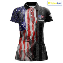 Load image into Gallery viewer, Personalized American Flag Smoke Billiard Jersey For Women, Patriotic 8 Ball Pool Billiard Shirt TDM5679