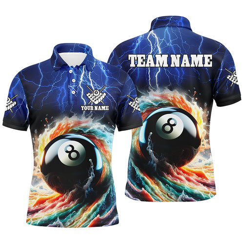 Colorful 8 Ball Pool Jerseys For Men Custom Billiard Polo Shirts Team League Billiard Shirts TDM1074