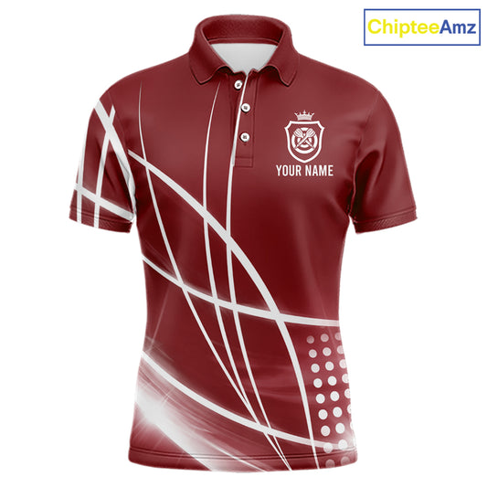Red Darts Jersey For Men Custom Light Streaks Darts Tournament Team Shirt Polo & Quarter Zip TDM6027